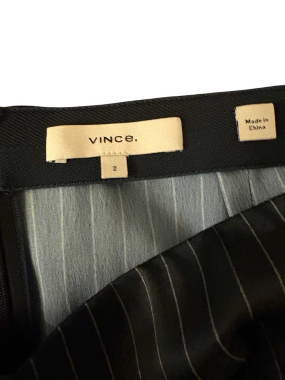 Vince Black Pinstripe Midi Skirt - Picture 4 of 5